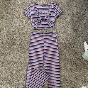Dolls Kill Stripe Two Piece Set